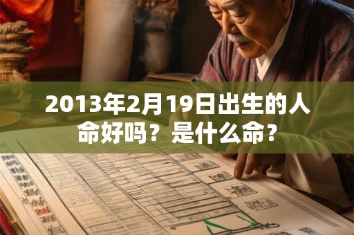 2013年2月19日出生的人命好吗?是什么命? 2013年2月19日出生的人命好吗?是什么命?
