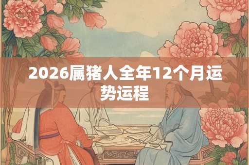 2026属猪人全年12个月运势运程