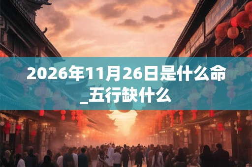 2026年11月26日是什么命_五行缺什么