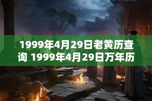 1999年4月29日老黄历查询 1999年4月29日万年历黄道吉日