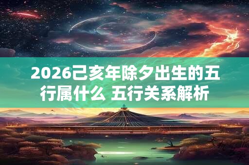 2026己亥年除夕出生的五行属什么 五行关系解析