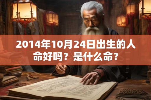 2014年10月24日出生的人命好吗？是什么命？