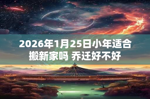 2026年1月25日小年适合搬新家吗 乔迁好不好