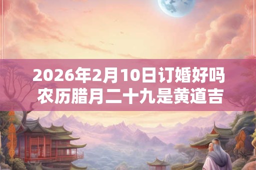 2026年2月10日订婚好吗 农历腊月二十九是黄道吉日吗 2026年2月10日订婚好吗 农历腊月二十九是黄道吉日吗