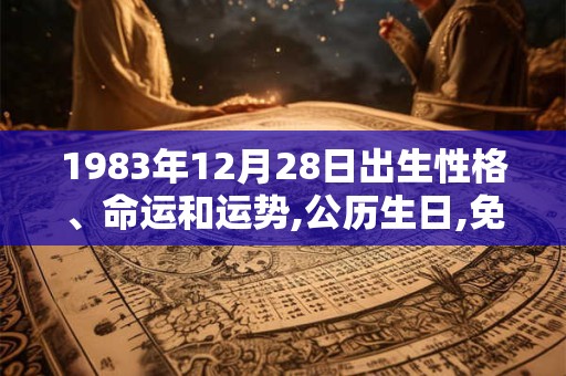 1983年12月28日出生性格、命运和运势,公历生日,免费算命