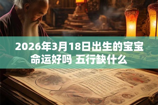2026年3月18日出生的宝宝命运好吗 五行缺什么