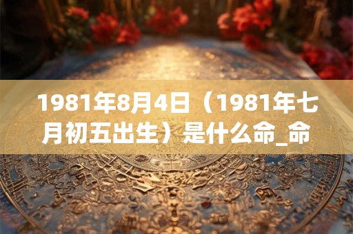 1981年8月4日（1981年七月初五出生）是什么命_命运如何