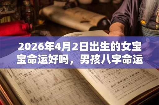 2026年4月2日出生的女宝宝命运好吗，男孩八字命运查询