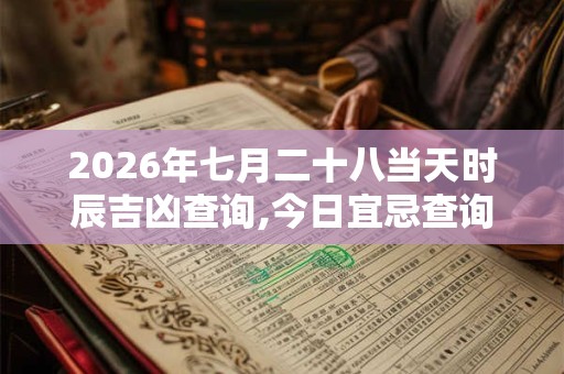 2026年七月二十八当天时辰吉凶查询,今日宜忌查询 2026年七月二十八当天时辰吉凶查询,今日宜忌查询