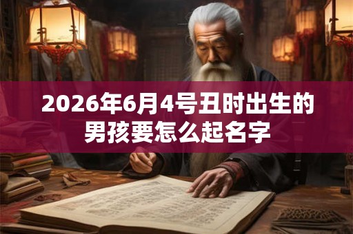 2026年6月4号丑时出生的男孩要怎么起名字