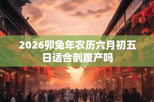 2026卯兔年农历六月初五日适合剖腹产吗