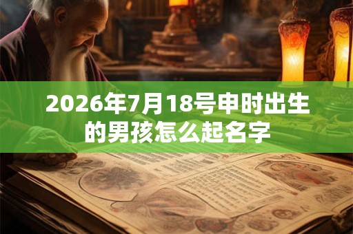 2026年7月18号申时出生的男孩怎么起名字