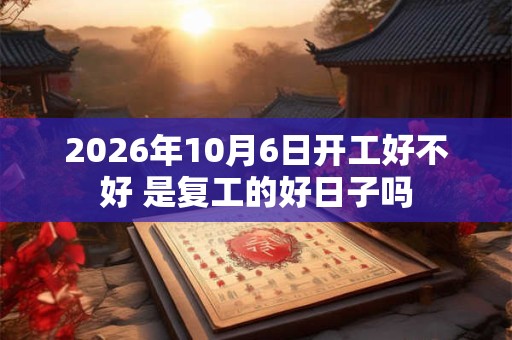 2026年10月6日开工好不好 是复工的好日子吗