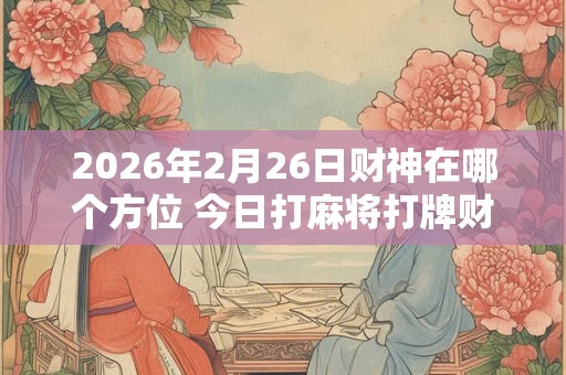 2026年2月26日财神在哪个方位 今日打麻将打牌财运方位! 2026年2月26日财神在哪个方位 今日打麻将打牌财运方位!