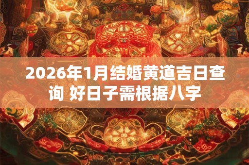 2026年1月结婚黄道吉日查询 好日子需根据八字