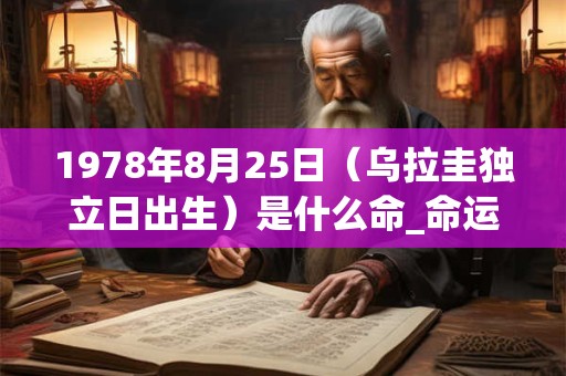 1978年8月25日(乌拉圭独立日出生)是什么命_命运如何 1978年8月25日(乌拉圭独立日出生)是什么命_命运如何