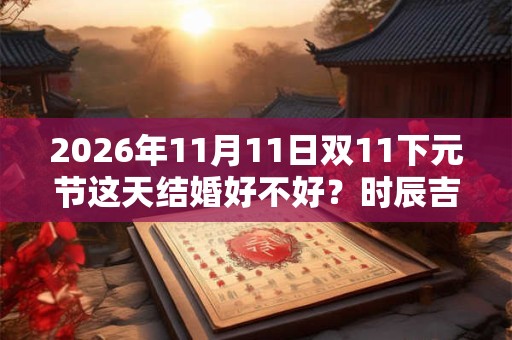 2026年11月11日双11下元节这天结婚好不好？时辰吉凶如何？