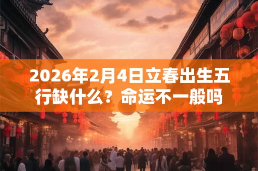 2026年2月4日立春出生五行缺什么?命运不一般吗 2026年2月4日立春出生五行缺什么?命运不一般吗