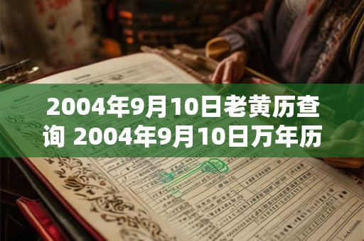 2004年9月10日老黄历查询 2004年9月10日万年历黄道吉日 2004年9月10日老黄历查询 2004年9月10日万年历黄道吉日
