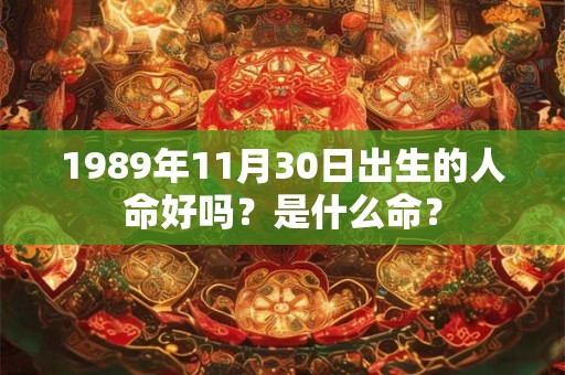 1989年11月30日出生的人命好吗？是什么命？