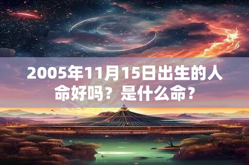 2005年11月15日出生的人命好吗?是什么命? 2005年11月15日出生的人命好吗?是什么命?