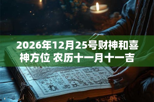 2026年12月25号财神和喜神方位 农历十一月十一吉时查询 2026年12月25号财神和喜神方位 农历十一月十一吉时查询