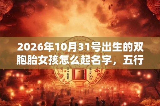 2026年10月31号出生的双胞胎女孩怎么起名字，五行属什么？