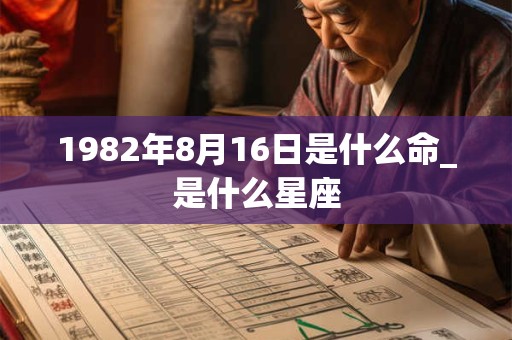 1982年8月16日是什么命_是什么星座