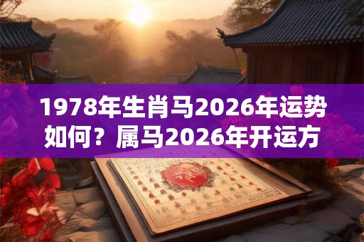 1978年生肖马2026年运势如何?属马2026年开运方位在哪? 1978年生肖马2026年运势如何?属马2026年开运方位在哪?