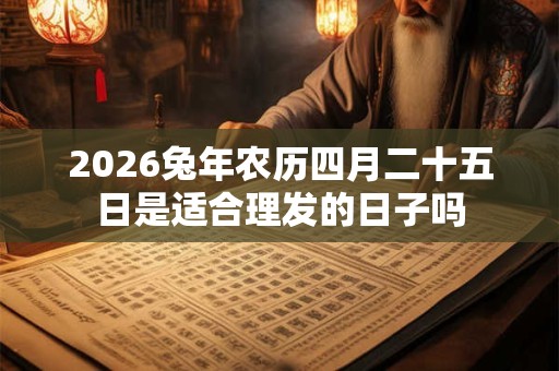 2026兔年农历四月二十五日是适合理发的日子吗