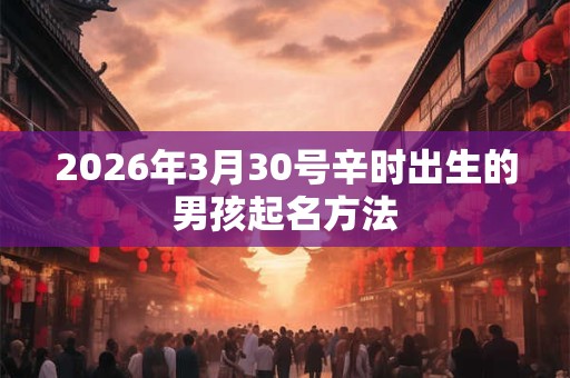 2026年3月30号辛时出生的男孩起名方法