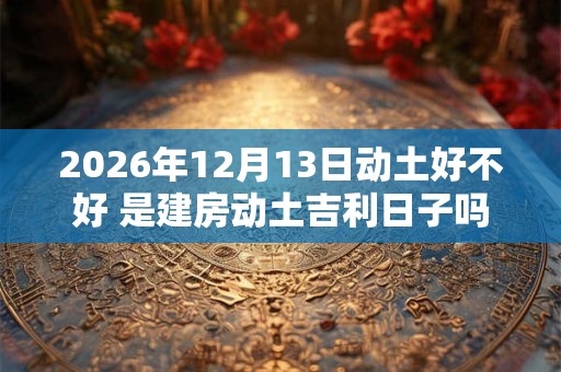 2026年12月13日动土好不好 是建房动土吉利日子吗