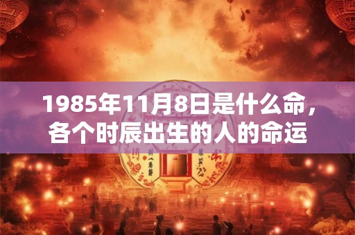 1985年11月8日是什么命,各个时辰出生的人的命运 1985年11月8日是什么命,各个时辰出生的人的命运