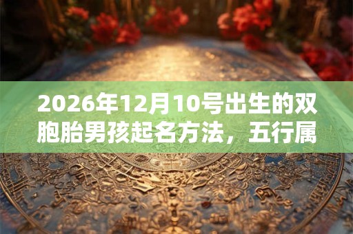 2026年12月10号出生的双胞胎男孩起名方法，五行属什么