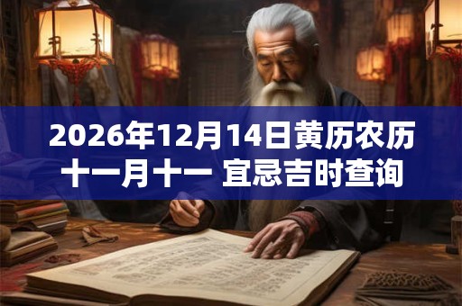 2026年12月14日黄历农历十一月十一 宜忌吉时查询 2026年12月14日黄历农历十一月十一 宜忌吉时查询