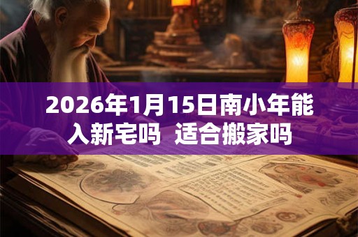 2026年1月15日南小年能入新宅吗 适合搬家吗 2026年1月15日南小年能入新宅吗 适合搬家吗