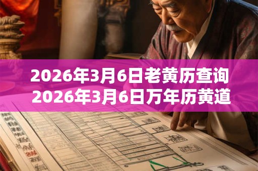 2026年3月6日老黄历查询 2026年3月6日万年历黄道吉日