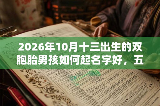 2026年10月十三出生的双胞胎男孩如何起名字好,五行属什么? 2026年10月十三出生的双胞胎男孩如何起名字好,五行属什么?