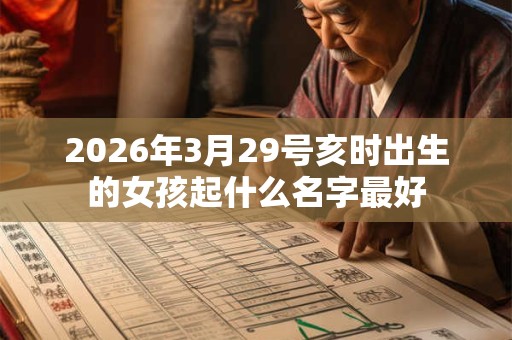 2026年3月29号亥时出生的女孩起什么名字最好