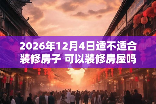 2026年12月4日适不适合装修房子 可以装修房屋吗