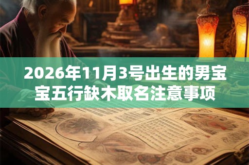 2026年11月3号出生的男宝宝五行缺木取名注意事项