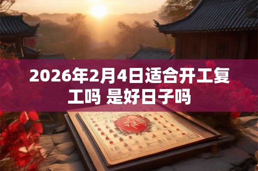 2026年2月4日适合开工复工吗 是好日子吗