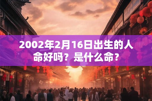 2002年2月16日出生的人命好吗?是什么命? 2002年2月16日出生的人命好吗?是什么命?