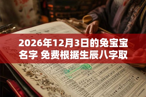 2026年12月3日的兔宝宝名字 免费根据生辰八字取名 2026年12月3日的兔宝宝名字 免费根据生辰八字取名