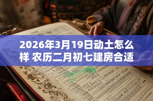 2026年3月19日动土怎么样 农历二月初七建房合适吗 2026年3月19日动土怎么样 农历二月初七建房合适吗