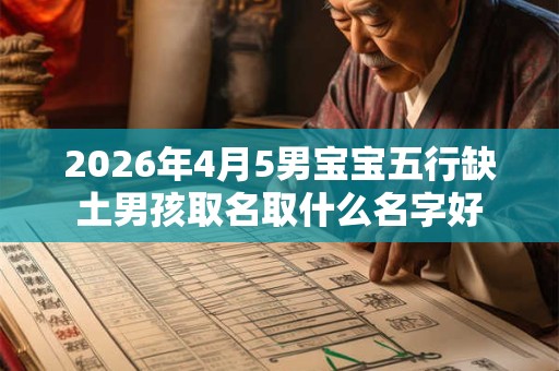 2026年4月5男宝宝五行缺土男孩取名取什么名字好 2026年4月5男宝宝五行缺土男孩取名取什么名字好