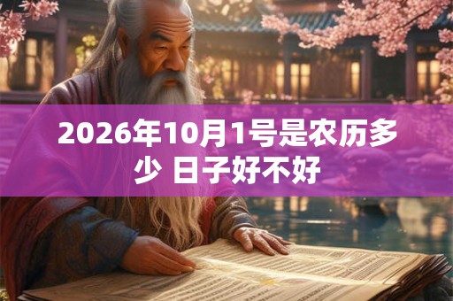 2026年10月1号是农历多少 日子好不好