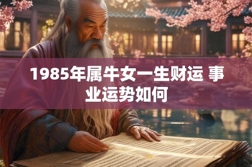1985年属牛女一生财运 事业运势如何