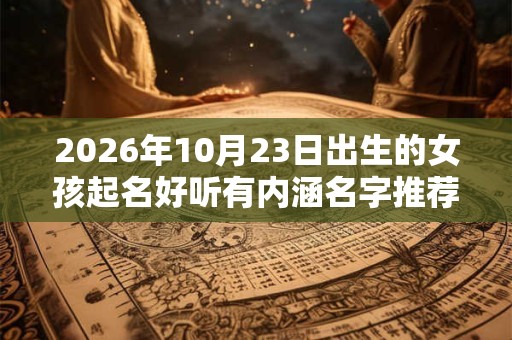 2026年10月23日出生的女孩起名好听有内涵名字推荐