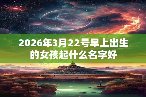 2026年3月22号早上出生的女孩起什么名字好 2026年3月22号早上出生的女孩起什么名字好